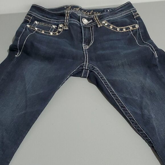 L.a Idol 28x34 Dark Wash Size 3 Boot Cut Jeans - Picture 5 of 7